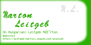 marton leitgeb business card
